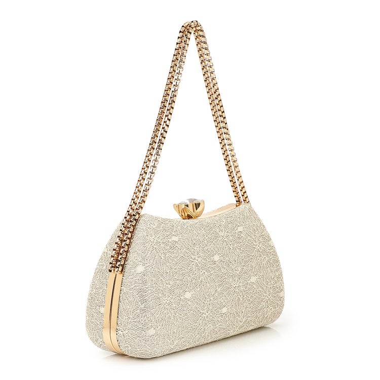 Mr.joe Mr Joe Elegant Gold Clutch Bag with Chain Strap -4157 - Image 3