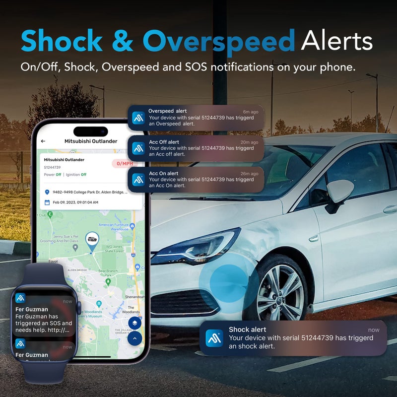 AutoSky جهاز تتبع GPS للسيارات AutoSky، OBDII، 4G LTE، نموذج - AVT-210، موقع السيارة، تاريخ الرحلات، تنبيهات القيادة، سياج جغرافي، مطور في الولايات المتحدة، للعائلات أو الأساطيل - Image 2