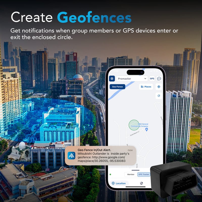 AutoSky جهاز تتبع GPS للسيارات AutoSky، OBDII، 4G LTE، نموذج - AVT-210، موقع السيارة، تاريخ الرحلات، تنبيهات القيادة، سياج جغرافي، مطور في الولايات المتحدة، للعائلات أو الأساطيل - Image 3