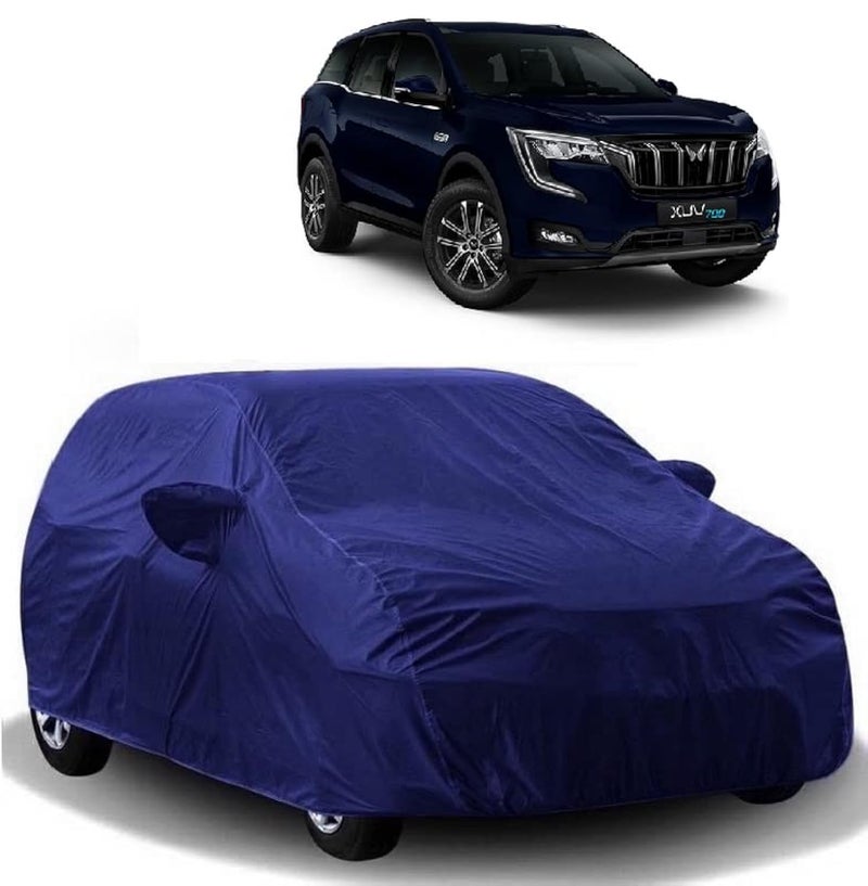 Carigiri Blue Car Body Cover for Mahinda XUV 700(Triple Stitched,Mirror Pockets,UV Resistant,Dustproof)(Models-2021,2022) - Image 1