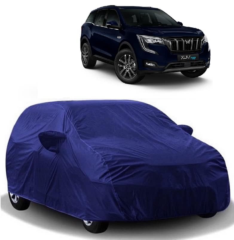 Carigiri Blue Car Body Cover for Mahinda XUV 700(Triple Stitched,Mirror Pockets,UV Resistant,Dustproof)(Models-2021,2022) - Image 2