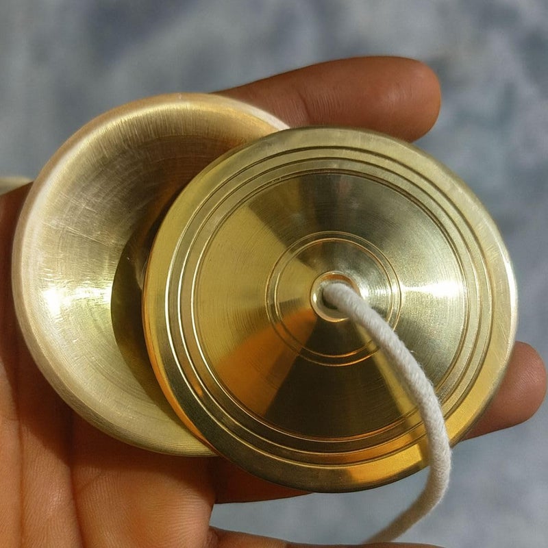 MAYAPURI Kansa/Bronze Manjeera (3 Inches, Pair) | Traditional Indian Hand Cymbals for Bhajan, Kirtan, Puja & Folk Music - Image 4