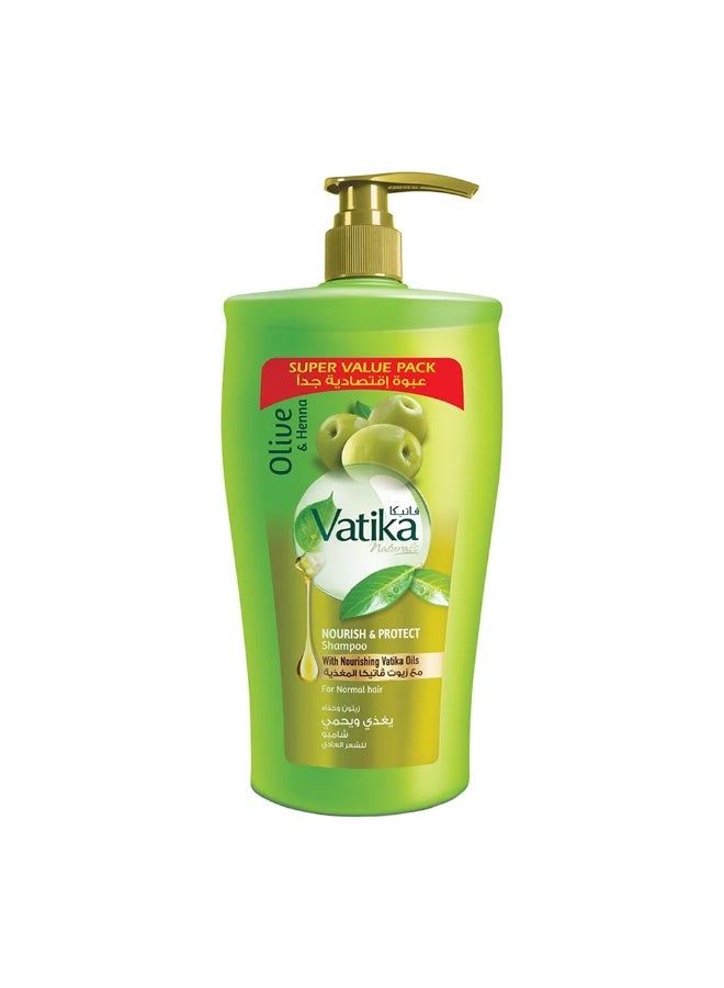 شامبو فاتيكا للتغذية والحماية، مع زيت الزيتون والحناء، 1000 مل