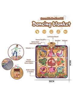 Toys Dancing Mat For Kids With Led Lights Adjustable Volume Built-in Music Dance  - Image 2