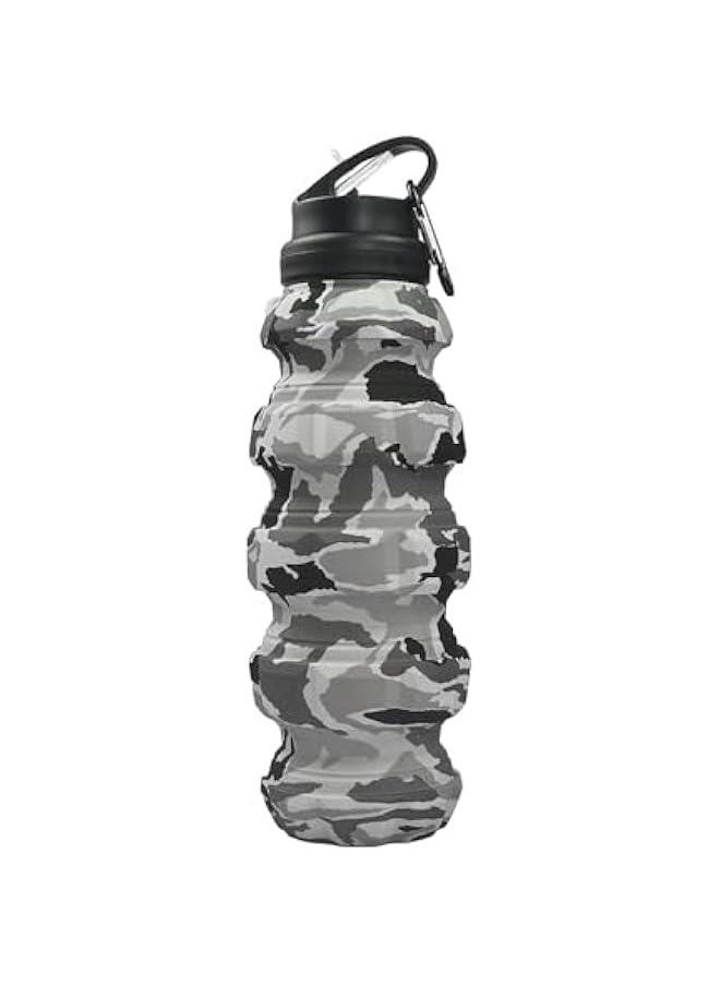 HOOKOR 19.5OZ/580ml Collapsible Water Bottle Sports Bottle Travel Water Bottle Does not Contain BPA Food Grade Silicone, Safe and Beautiful.  - Image 1
