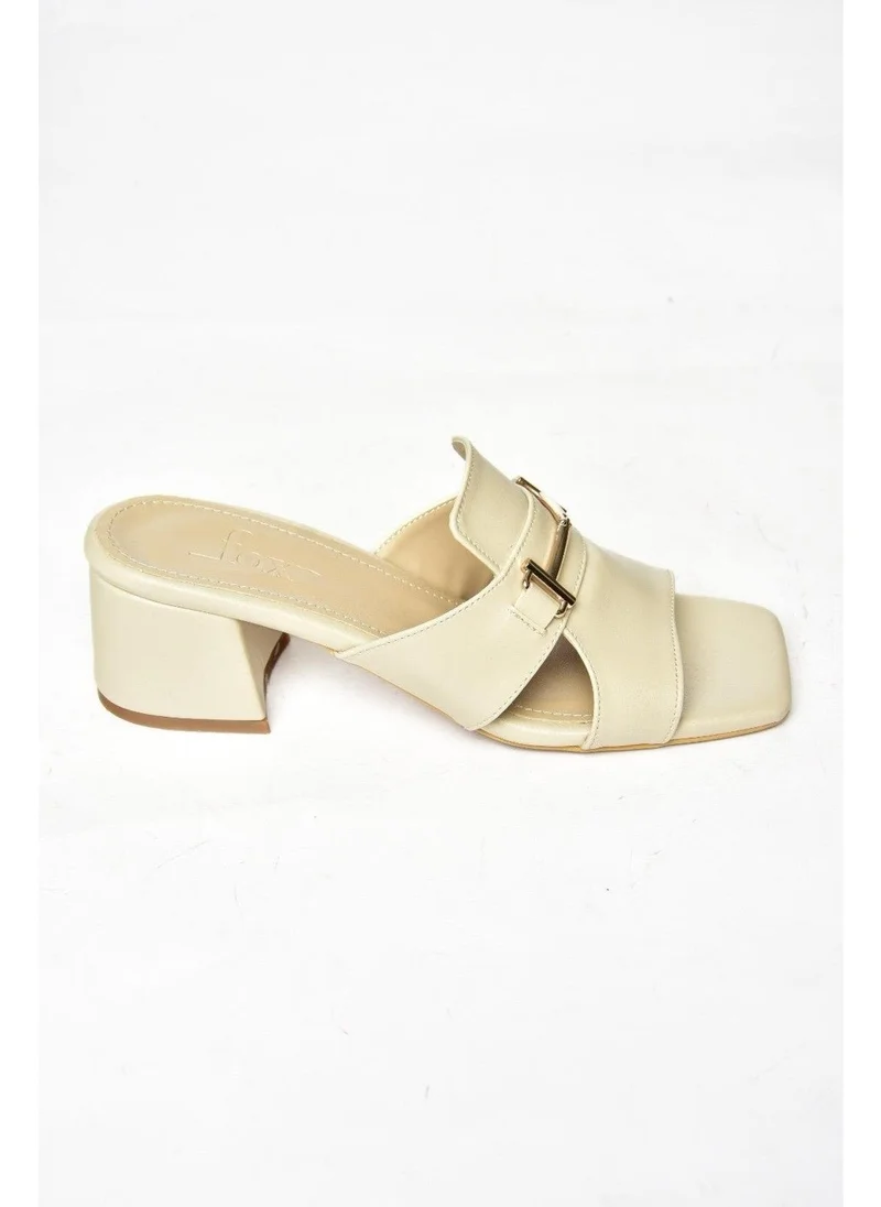 فوكس شوز S590431509 Beige Low Heeled Women's Slippers