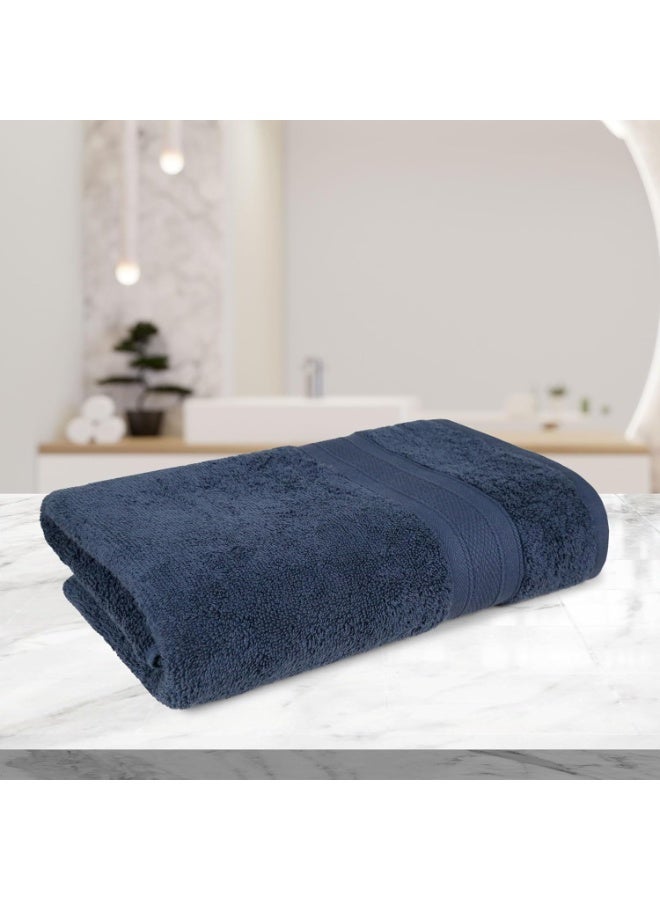 Trident Soft Comfort Air Rich 100% Cotton Towels for Bath, 500 GSM Large Size Bathroom Towels for Men/Women, 1 Piece Bath Towel (69cm x 137cm), Navy - Image 4
