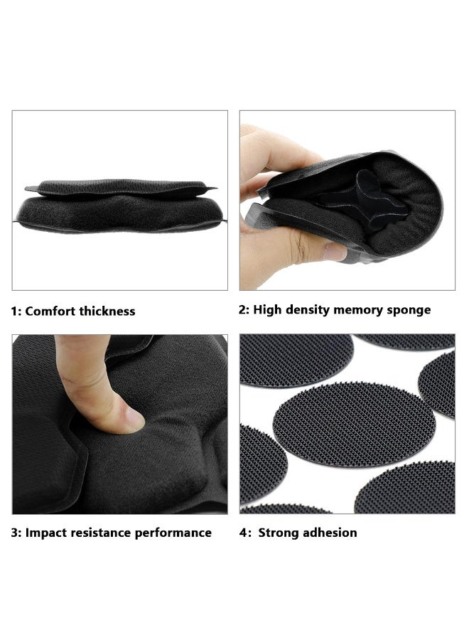 Universal Comfortable Tactical Airsoft Helmet Pads Internal Memory Foam Foam Protective Cushion Buffer Pad Protection Mat Accessories Liner System for Fast MT MICH IBH AF ACH Helmet Black - Image 4