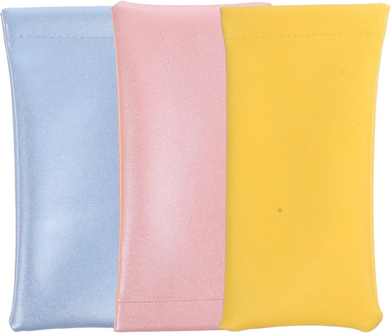 كلاراكو حقيبة تخزين النظارات من Klarako مكونة من 3 قطع، حافظة نظارات محمولة، حافظة نظارات شمسية، حافظة نظارات خفيفة الوزن، حافظة نظارات شمسية للرجال، حافظة نظارات جلدية ناعمة، إطار واقٍ للسفر - Image 1