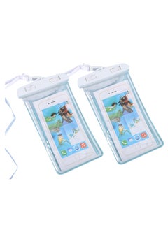Generic Universal Waterproof Case, Waterproof Cell Phone Dry Bag Compatible for Phone up to 6.7" diagonal, Underwater Phone Pouch for Beach Travel (2 Pack，White)  - Image 1
