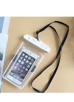 Generic Universal Waterproof Case, Waterproof Cell Phone Dry Bag Compatible for Phone up to 6.7" diagonal, Underwater Phone Pouch for Beach Travel (2 Pack，White)  - Image 3