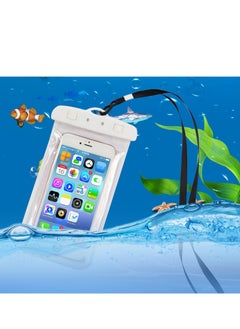 Generic Universal Waterproof Case, Waterproof Cell Phone Dry Bag Compatible for Phone up to 6.7" diagonal, Underwater Phone Pouch for Beach Travel (2 Pack，White)  - Image 4