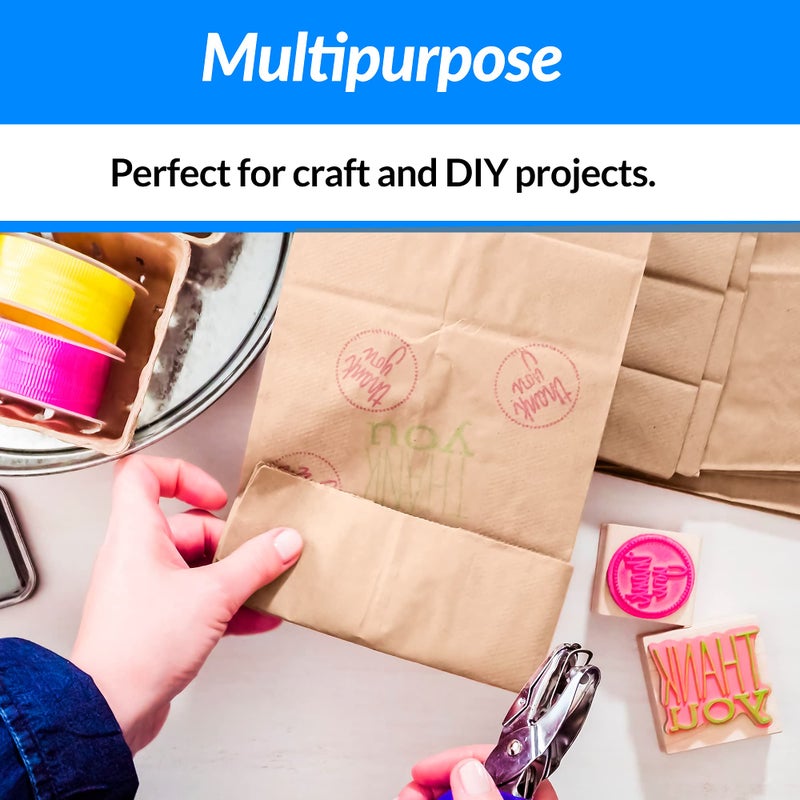 100 Pcs Paper Lunch Bags Bulk  Brown Paper Bags Capacity  Kraft Paper Lunch Bags Small Grocery Bags  Brown Paper Sacks for Snacks, Crafts, Lunch Brown Kraft - Image 3