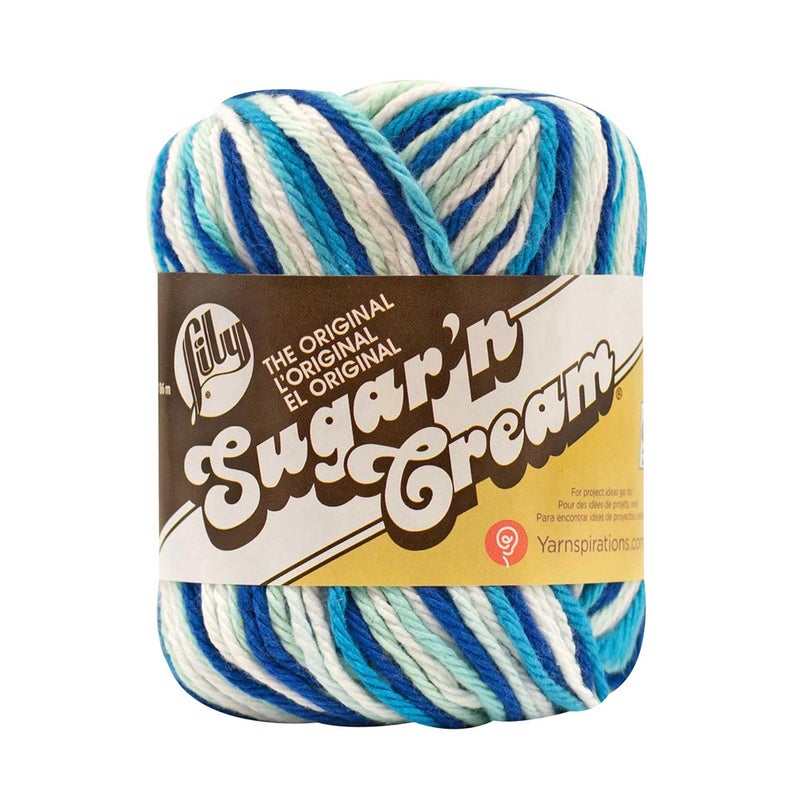 Lily Sugar 'N Cream The Original Ombre Yarn, 2oz, Gauge 4 Medium, 100% Cotton, Hippi - Machine Wash & Dry - Image 1