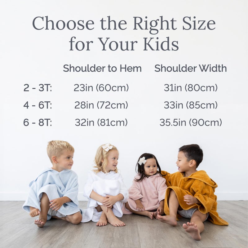 Natemia Toddler Towel Poncho with Hood - Organic Baby Bath Towel for Newborn Boys & Girls, Kids Essentials, Made in Turkey - Image 4