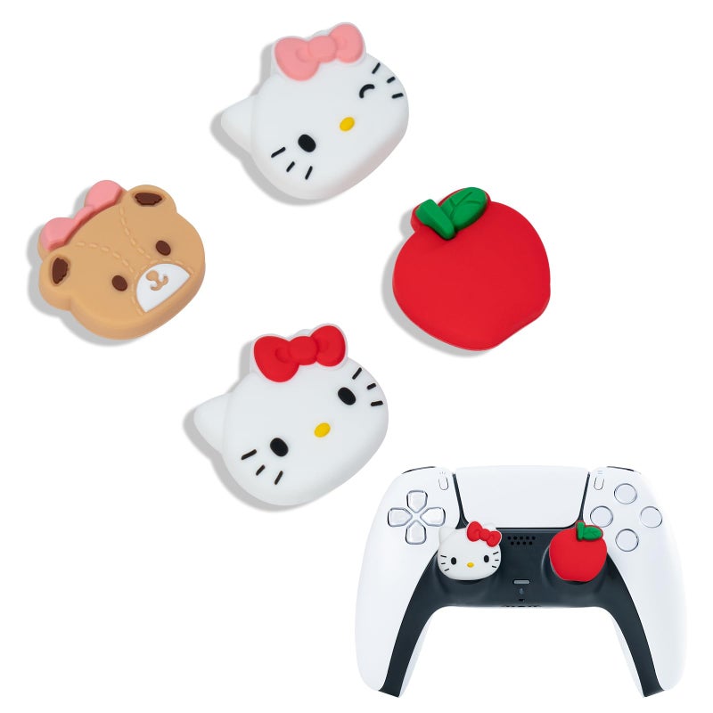 Kuitmor Cute Thumb Grip Caps for PS5Soft Silicone Joystick CapsCute Cartoon Thumbstick Grips Compatible with PS5PS4Switch Pro Controller 4PCSKuromi - Image 2