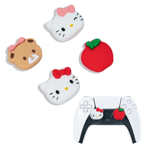 Kuitmor Cute Thumb Grip Caps for PS5Soft Silicone Joystick CapsCute Cartoon Thumbstick Grips Compatible with PS5PS4Switch Pro Controller 4PCSKuromi - Image 1