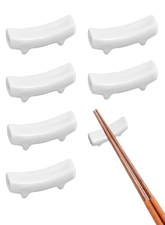 Gabrella 6 Pcs Chopstick Holder, White Ceramic Chopstick Rest, Porcelain Chinese Chopsticks Holder for Chinese Food, Home, Hotel, Resta Countertop Ornaments - Image 1