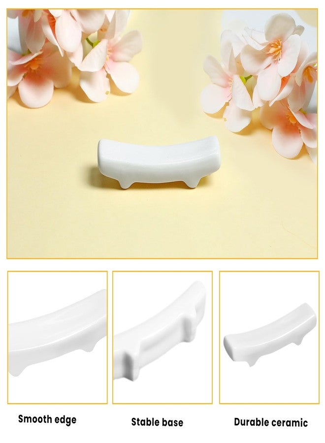 Gabrella 6 Pcs Chopstick Holder, White Ceramic Chopstick Rest, Porcelain Chinese Chopsticks Holder for Chinese Food, Home, Hotel, Resta Countertop Ornaments - Image 3