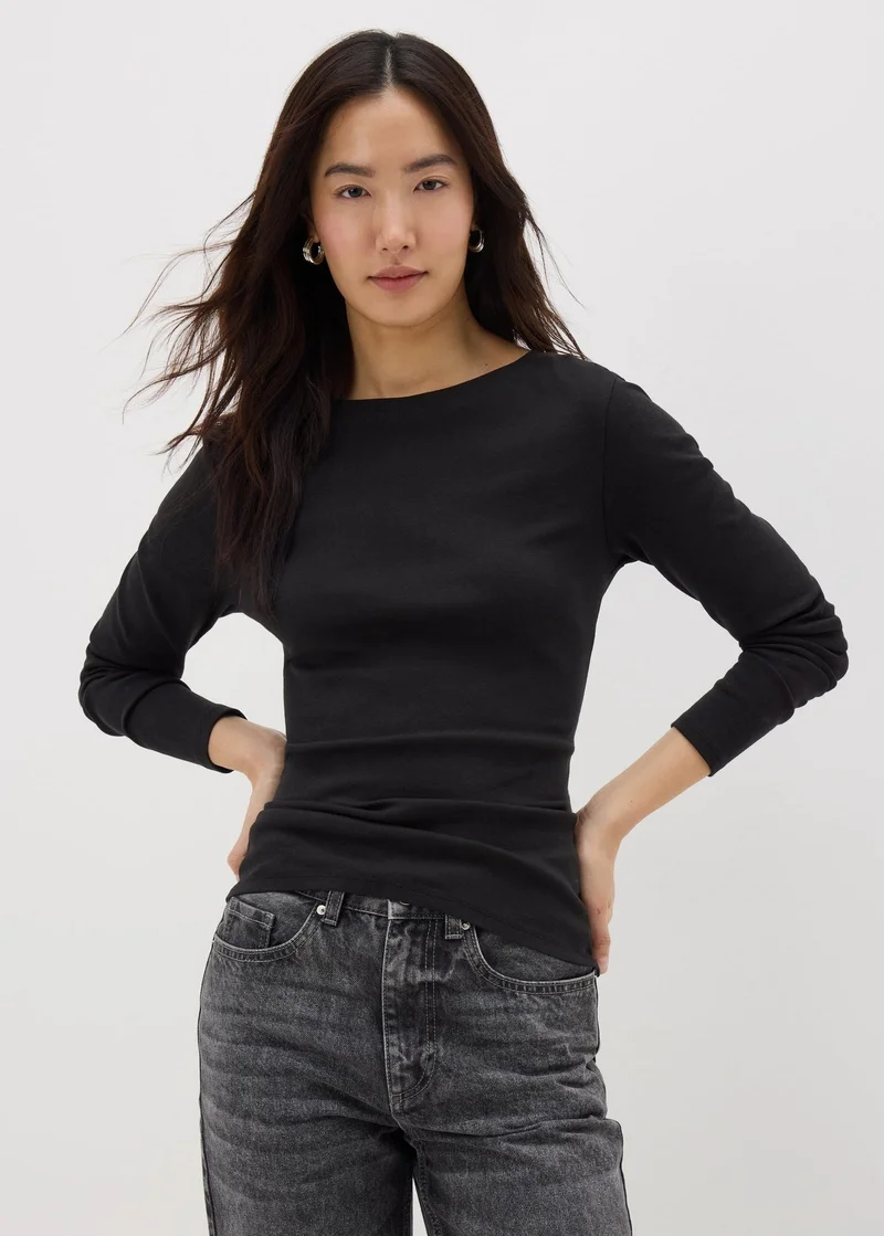 Matalan Black Long Sleeve T-Shirt