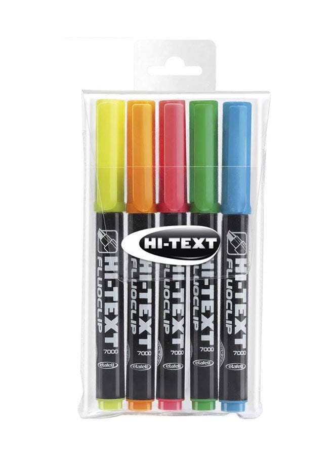 etafelt Fluoclip Blister Highlighter 5 Pcs 7000 