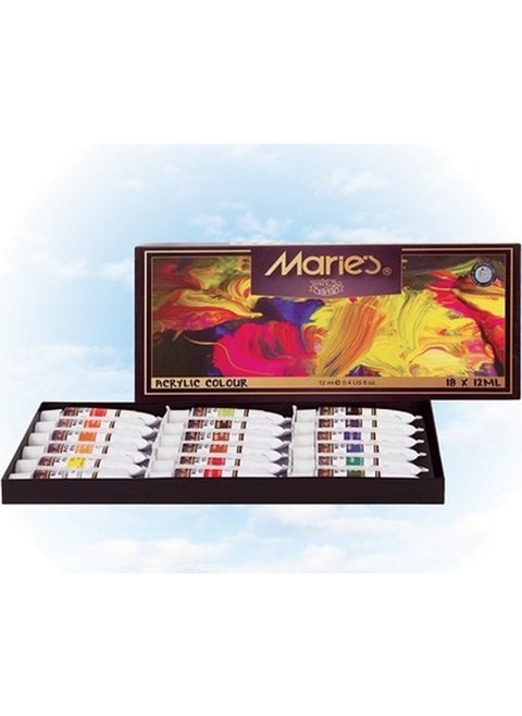Acrylic Paint Set 18 Colors x 12 ml 818B