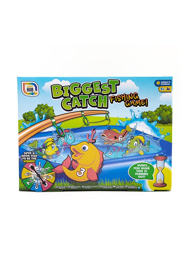 RMS - The Biggest Catch Fishing Game – Spin And Hook Fish – Inflatable Pond With Fishing Rod And Timer - Image 1