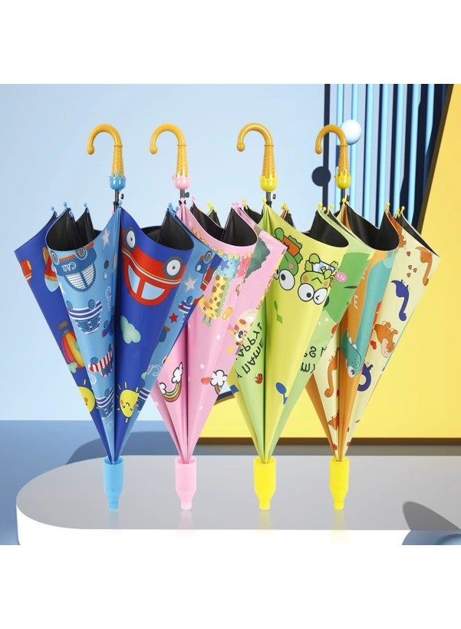 Automatic Children's Umbrella For Boys And Girls Primary School Kindergarten Baby Cute Super Light Automatic Safety For School-Color:Yellow Dinosaur