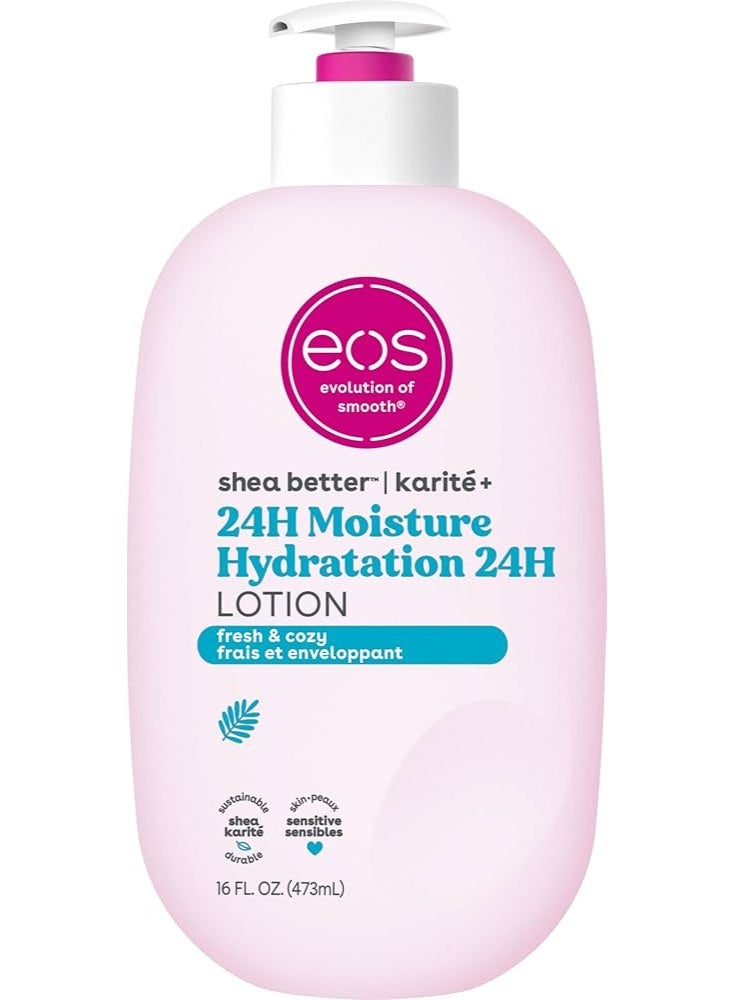 EOS Shea Better 24H Moisture Body Lotion, Fresh & Cozy, 473 ml