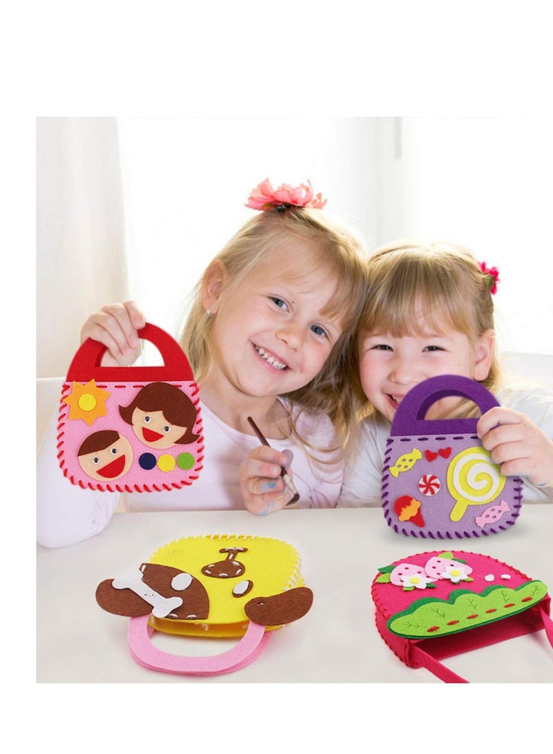 SOLARAE Childrens Sewing Kits for Beginners 6 Pack Children Sewing Kit, Kids Beginners Felt Craft Kit Fabric DIY Crafts Handbag, 6 Patterns - Image 3