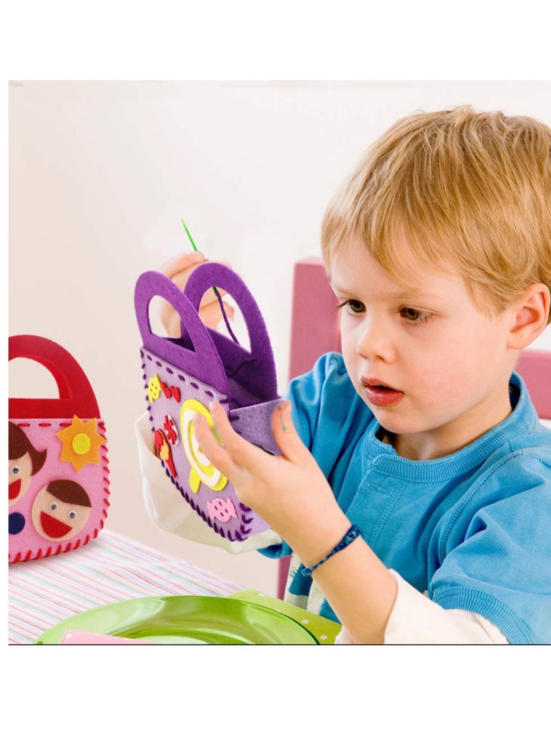 SOLARAE Childrens Sewing Kits for Beginners 6 Pack Children Sewing Kit, Kids Beginners Felt Craft Kit Fabric DIY Crafts Handbag, 6 Patterns - Image 2