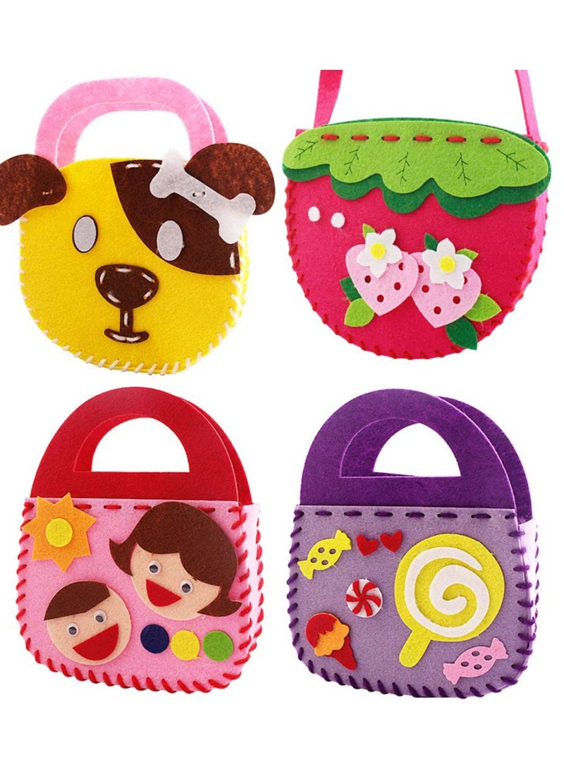 SOLARAE Childrens Sewing Kits for Beginners 6 Pack Children Sewing Kit, Kids Beginners Felt Craft Kit Fabric DIY Crafts Handbag, 6 Patterns - Image 5