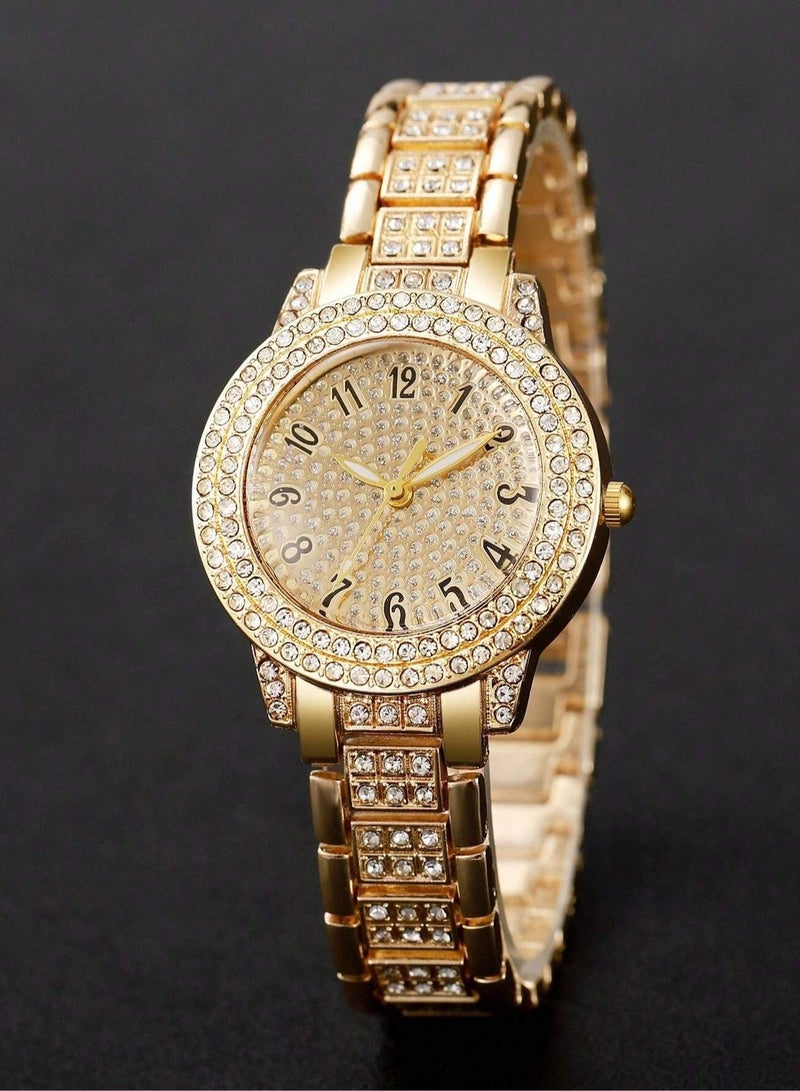 Eid gifts – A complete women's accessory set consisting of 5 pieces: a watch, necklace, ring, bracelet, and earrings. Perfect for Eid gifts, birthdays, and graduation celebrations.  - Image 5
