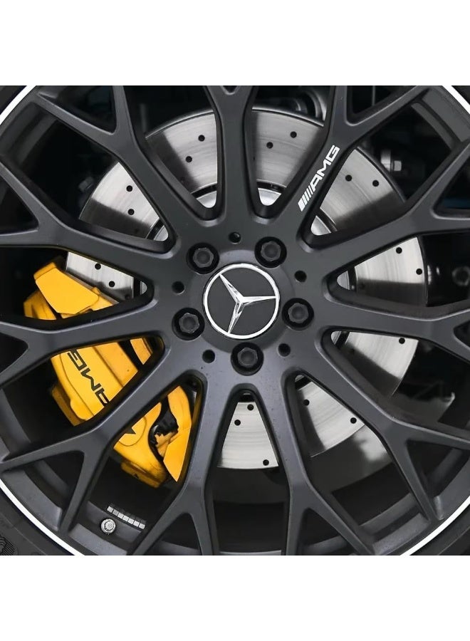 Mercedes-Benz 4 Pcs 75mm Black Wheel Center Hub Caps for Mercedes-Benz | Easy Snap-Fit Alloy Wheel Center Caps - Image 3