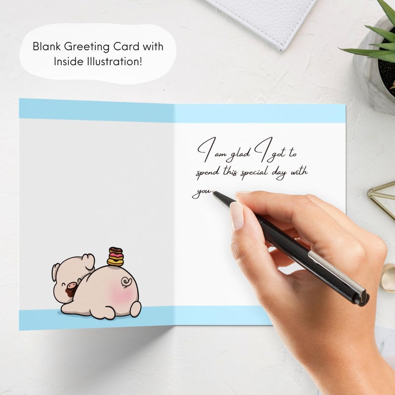ALY LOU بطاقة ذكرى سنوية و عيد ميلاد مضحكة من ALY LOU - بطاقة تحية ساخرة فارغة من الداخل، لطيفة ومثالية للأزواج، له، لها، الزوج، الزوجة، الصديقة، الصديق (شكراً لإطعامي) - Image 2