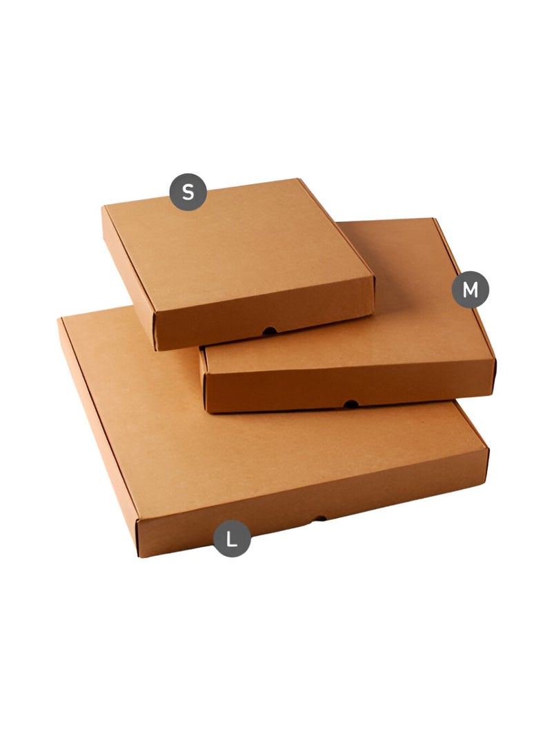 YASHTECH Eco friendly Takeaway Kraft Brown Large Pizza Box 33x33cm 100 Pcs  - Image 3