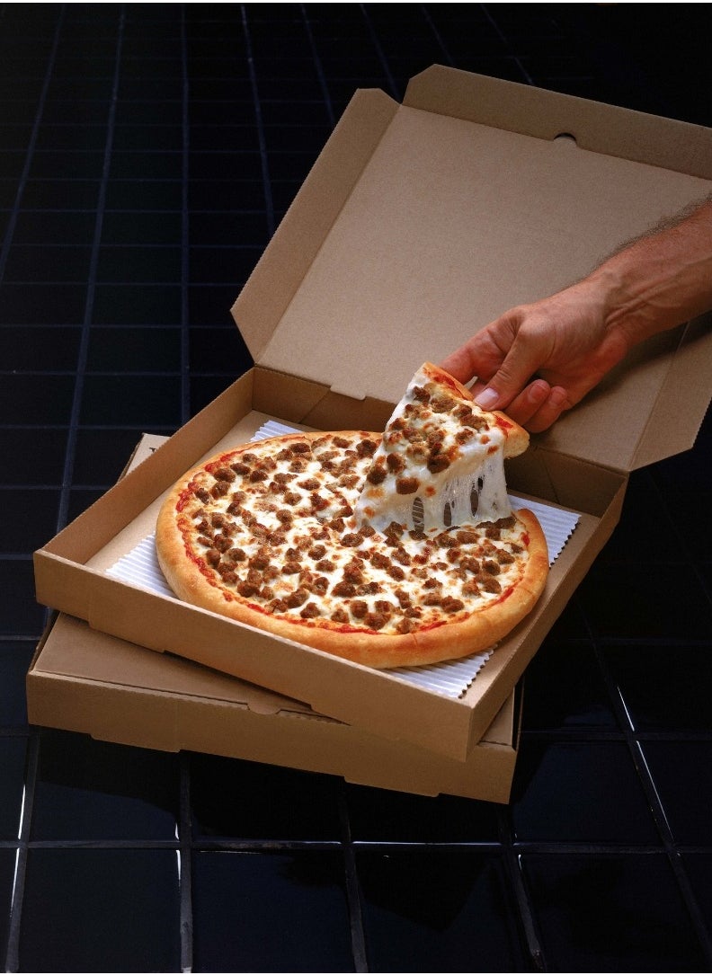 YASHTECH Eco friendly Takeaway Kraft Brown Large Pizza Box 33x33cm 100 Pcs  - Image 4