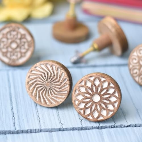 Indian-Shelf IndianShelf 18 Pack- Boho Knobs- Wood Knobs for Cabinets and Drawers- Natural Wooden Dresser Knob- Wooden Knob- Unique Wood Drawer Pulls- Drawer Pulls- Cabinet Door Handles - Image 2