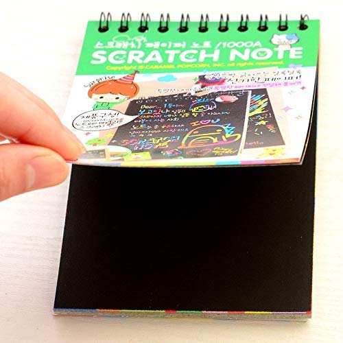 DEZIINE�.Fx A6 Magic Paper Sheet Art Book and Craft Paper Rainbow Scratch Book(10 x 15cm) Set of 2 - Image 4