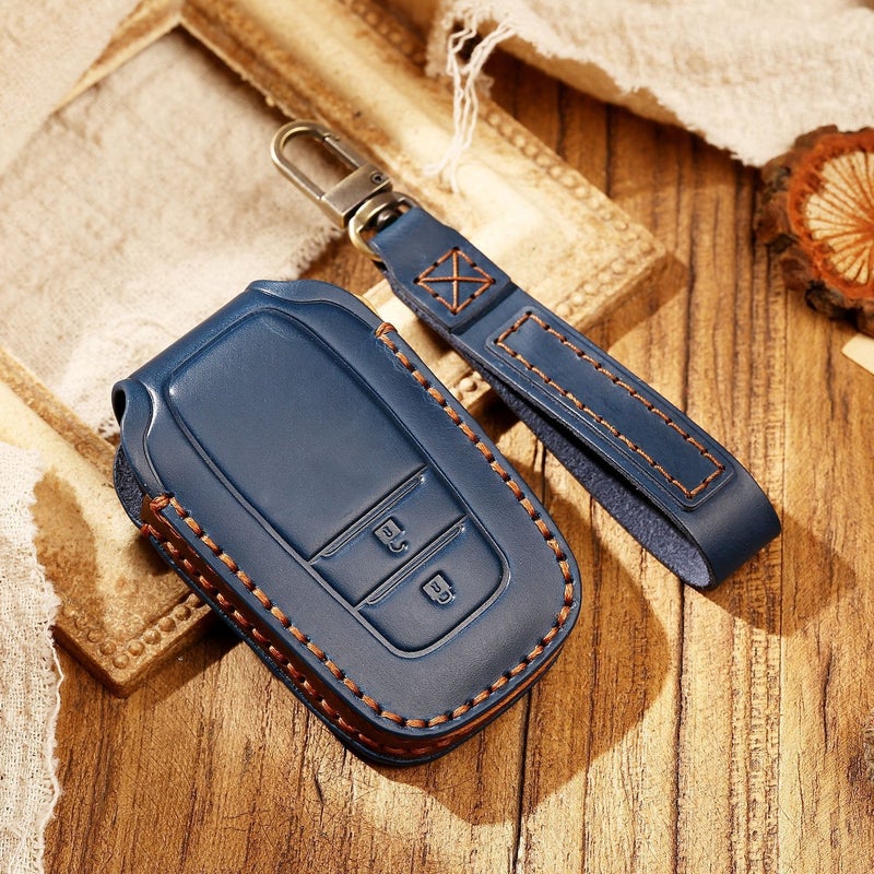 Handmade Genuine Leather Key Case for Toyota Camry Highlander RAV4 Crown Avalon Wildlander - 26 Models  Compatible
