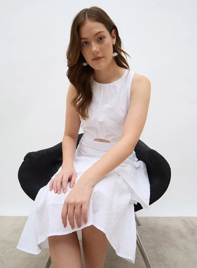 Styli Styli Solid Sleeveless Layered Midi Dress