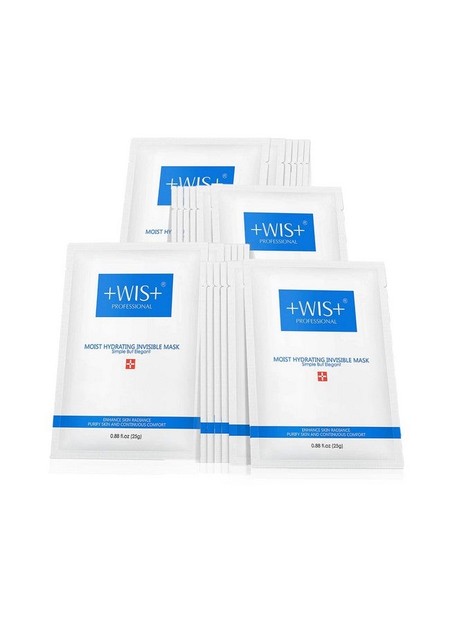 +WIS+ Intensive Hydrating Facial Mask 24 Ea With Hyaluronic Acid Serum For Dry, Dehydrated, Oily Skin, Anti-Aging Face Mask To Pore Minimizing, Elasticity Improvement And Repair Dehydrated Skin - Image 1