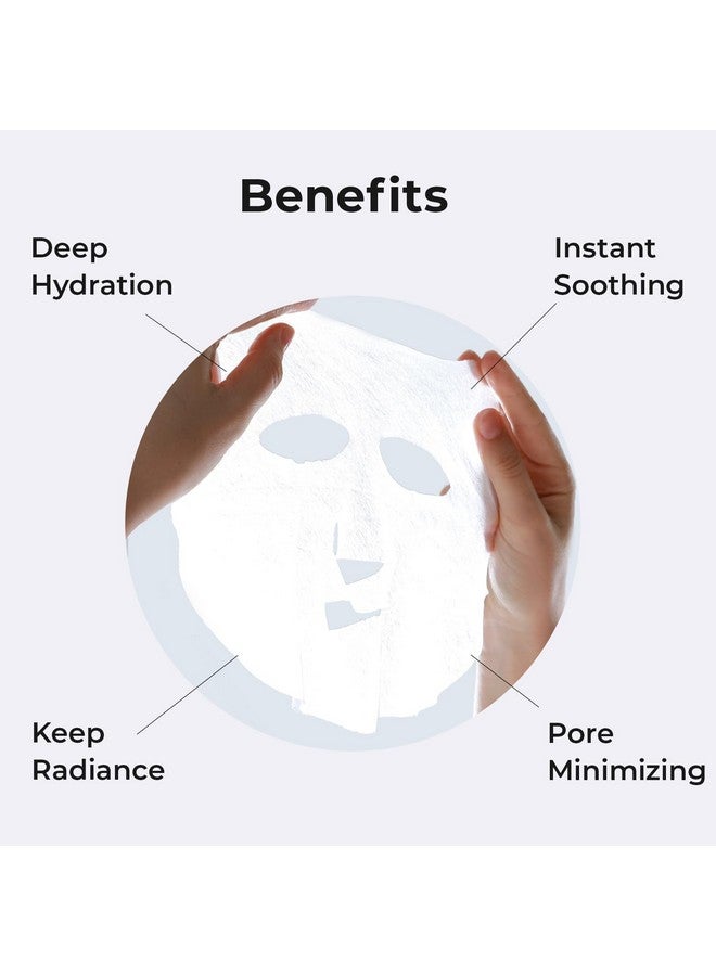 +WIS+ Intensive Hydrating Facial Mask 24 Ea With Hyaluronic Acid Serum For Dry, Dehydrated, Oily Skin, Anti-Aging Face Mask To Pore Minimizing, Elasticity Improvement And Repair Dehydrated Skin - Image 4