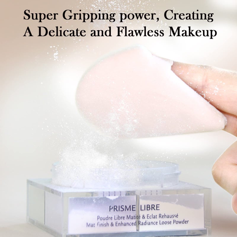 Daubigny Powder Puff Daubigny 6 PCS Powder Puff Makeup Puff Face Soft Triangle Powder Puffs for Loose Powder Mineral Powder Body Powder Velour Cosmetic FaclaI Sponges for Applying Makeup Tools(Nude) - Image 3