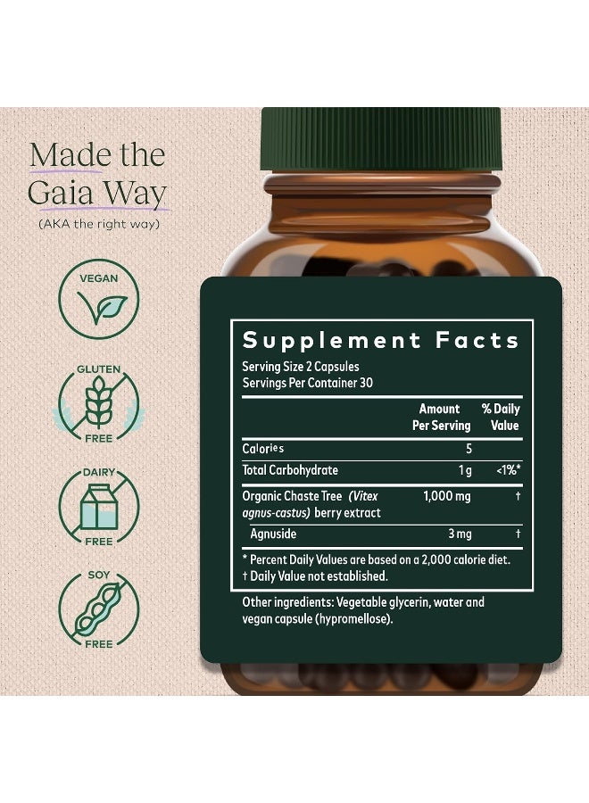 Gaia Herbs مكمل عشبي من توت الفيتكس، 60 كبسولة - Image 2
