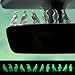 Rislobx Halloween Luminous Crow Car Dashboard Decor 12 PCS Horror Raven Car Dash Decorations Goth Rear View Mirror Ornament Interior Accessories for Home Office - Image 2