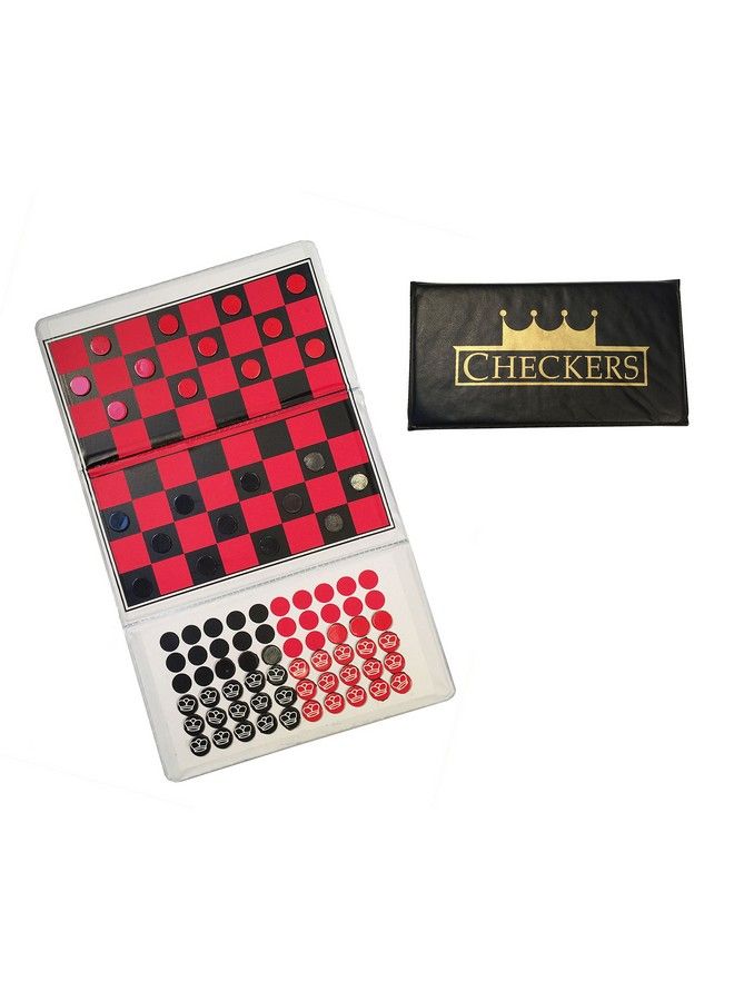 WE Games Magnetic Checkbook Checkers Great For Travel - Image 1
