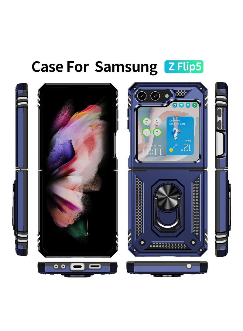 Protective Case Cover For Samsung Galaxy Z Flip 5 5G Blue  - Image 2