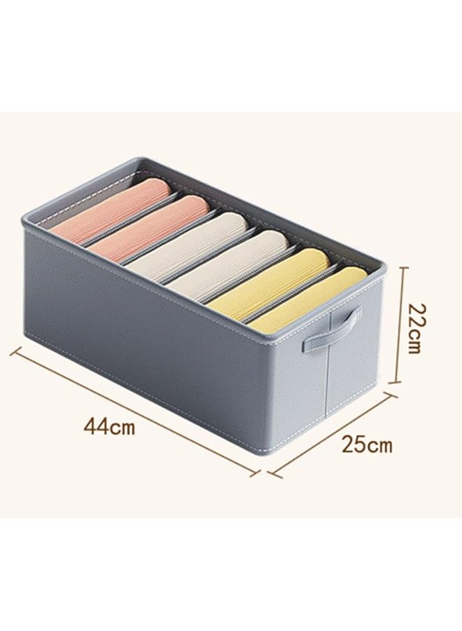 Green Tiger 4Pcs Clothes Organizer for Folded Clothes, Drawer Dividers for Clothes, 6 Grids Trapezoid Storage Bins, Fabric Dresser Drawer Organizers, Jean Organizer for Closet, Wardrobe, Dormitory - Image 4