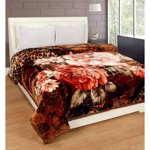 Bezzilish Home Bezzilish Home Luxurious Blanket Double Bed for Heavy Winter Mink Blanket Lightweight Specially for Diwali Gift Size 220 X 240 Cm Pack of 1 Multicolor 05 